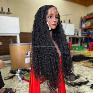 Perruques en cheveux naturels vietnamiens bruts, bouclés en vrac, avec dentelle frontale, ondulés et lisses, sans nœuds - Product Image 2