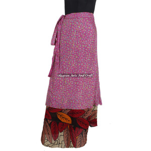 Faldas de seda Indo-Occidentales 2026 - Faldas de seda de dos capas - Faldas indias al por mayor en línea para mujer - Mágica falda india estilo gitano - Product Image 2