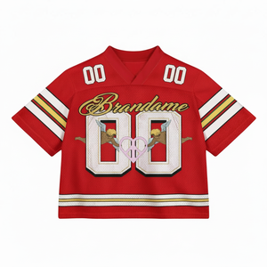 เสื้อฟุตบอลอเมริกันทรงบ็อกซี่แบบสั่งทำ OEM ปี 2026 พิมพ์ลายได้ตามต้องการ พรีเมียม แห้งเร็ว ระบายอากาศดี  ผู้จำหน่ายเสื้อฟุตบอลขายส่ง - Product Image 1