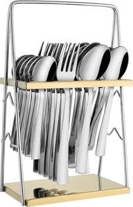 Durable Sustainable Stainless Steel Cutlery Set Fork Spoon Knife Premium Kitchen <b>Flatware</b> with Wood Handle for Home Dining - Product Image 3