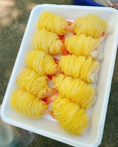กุ้งม้วนมันฝรั่งทอด GEPIMEX 404 คุณภาพเยี่ยม บรรจุภัณฑ์สุญญากาศ 25 กรัม/ม้วน 10 ม้วน/ถาด 250 กรัม ผลิตในเวียดนาม ขายดีที่สุด - Product Image 4