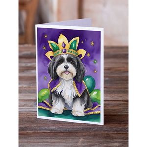 Havanese King of Mardi Gras การ์ดอวยพร8ใบ A7แปลกๆการ์ดเปล่าพร้อมซองจดหมายขนาด5x7 - Product Image 2
