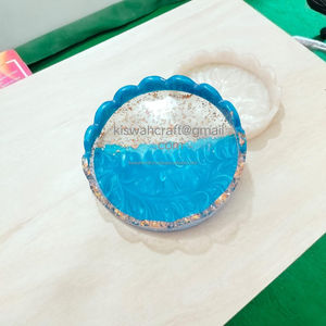 Bandeja de servicio de resina azul/Marfil de último estilo de diseño creativo bandeja de decoración desechable para el hogar y el Hotel para alimentos y frutas - Product Image 5