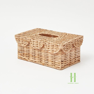 TOP SELLING Eco-Friendly Rattan Tissue Box Cover Handmade <b>Wicker</b> Rectangle Tissue Holder Natural Storage Box Home Hotel Decor - Product Image 5