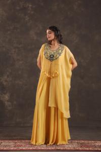 Heavy Embellished Kaftan Set Yellow - Product Image 3