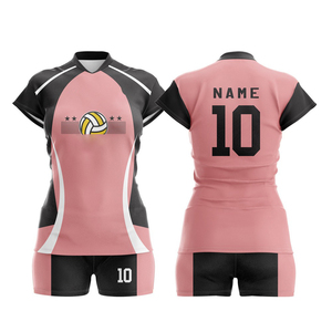 Conjunto de Uniforme de Voleibol Sublimado Personalizado para Mujer, Blanco y Morado con Estampado Geométrico, Cuello en V, Manga Corta, Absorbe la Humedad, Ajustado - Product Image 2