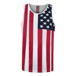 Camisetas sin mangas de poliéster, algodón y spandex de primera calidad para hombre, transpirables, elásticas, para gimnasio, fitness, informales, sin mangas, al por mayor - Product Image 1