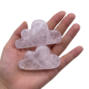 Cristal de nube tallado súper transparente, piedra de cristal con forma de nube, cristal de nube para decoración del hogar, mayorista de cristales de nube tallados - Product Image 5