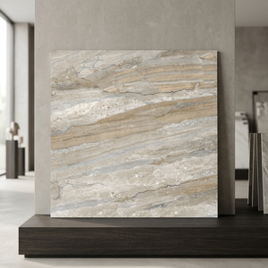 Carreaux de sol en porcelaine brillante Dinova Griss 600x600mm |   Carreaux adhésifs en brique réfractaire de luxe 60x60cm pour salle de bain et usage extérieur Vistaar - Product Image 3