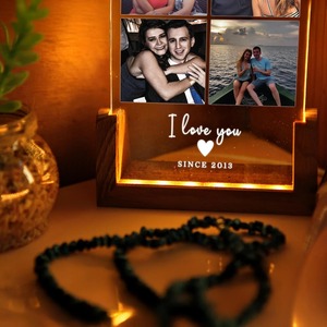 Lampe de table LED de bonne qualité avec cadre de collage photo personnalisé, idéale pour la chambre à coucher, le salon et la décoration intérieure - Product Image 3