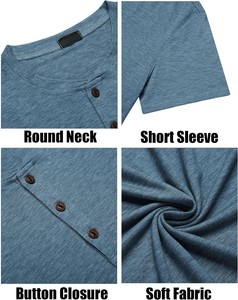T-shirt Homme 100% Coton Spandex Col Rond Coupe Classique Logo Personnalisé Décontracté Manches Courtes Premium Respirant 180g Écologique Séchage Rapide - Product Image 6