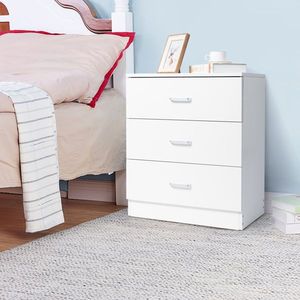 FCH Modern Simple White Dresser Chest of Drawers 3 Drawer Unit with Universal Design for Family Room Bedroom or Living Room - Product Image 5