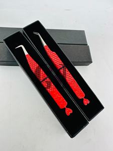 Las Mejores Pestañas GETUP BROSONS IMPEX con Recubrimiento en Polvo Rojo de 90 Grados, Diseño de Corazón en la Parte Posterior Plateada Brillante, Antimagnéticas - Product Image 5