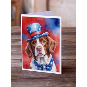 การ์ดโน้ตอเมริกันผู้รักชาติสแปเนียลแปลกๆ8ใบพร้อมซองจดหมายการ์ดเปล่าขนาด A7 5x7 - Product Image 2