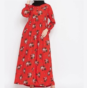 Modern Muslim Casual Abaya for Women Dubai Style Modest Islamic Lightweight Breathable Quick Dry Boat Neck Ramadan <b>Gift</b> Abayas - Product Image 4