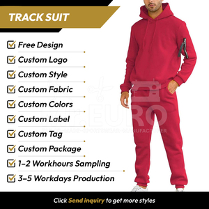 Survêtement décontracté d'hiver pour homme, à capuche, uni, léger, de haute qualité, fabrication OEM/ODM directe d'usine, confortable, deux pièces, actif - Product Image 2