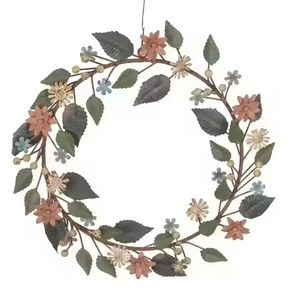 Customized Metal <b>Wire</b> <b>Wreath</b> with Red Bird Indoor Christmas Decoration Wall Hanging Traditional Style Holiday Ornament - Product Image 2