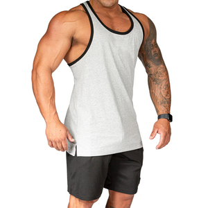 Chaleco Largo Deportivo de Punto Informal para Hombre, Diseño Moderno, Color Blanco, Ropa Deportiva, 220 GSM, Camisetas sin Mangas de Verano para Hombre - Product Image 3