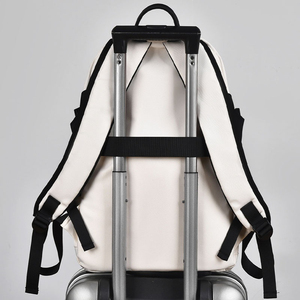 Mochila para Portátil de Gran Capacidad, Impermeable, de PU, con Puerto de Carga USB, para Hombre y Mujer, para la Escuela, Viajes, Color Blanco - Product Image 4