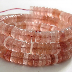 Perles de pierre précieuse en quartz rose naturel, multicolores, en forme de bouton de pièce, pour la création de bijoux faits main DIY - Product Image 1