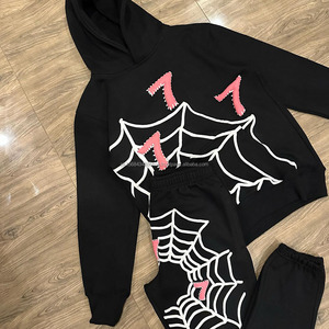 Logo personnalisé Heavyweight Puff Printing Hoodies Hommes Ensemble de sweat à capuche surdimensionné Survêtements Vêtements unisexe Streetwear Fashion - Product Image 6