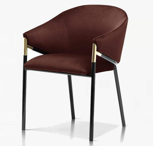 Sillón Otomano Moderno con Reposabrazos y Respaldo de Metal para Sala de Estar, Recibidor o Uso Decorativo - Product Image 1