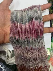 Cuentas de Espinela Multicolor Natural de la Mejor Calidad, Facetadas y en Forma de Rondelle, de 2-2.5 mm, Hilo de 13 Pulgadas, para la Elaboración de Joyería y Collares - Product Image 2