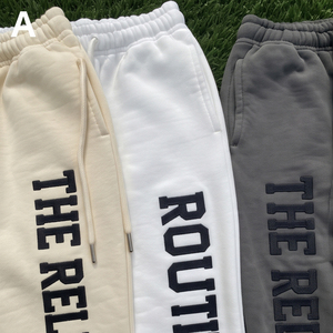 Manufacture Flare Embroidery <b>Fleece</b> <b>Pants</b> Heavyweight Drawstring Flare Sweatpants Winter Flare Cotton <b>Fleece</b> Trouser Pajama - Product Image 4