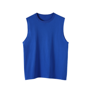 Camiseta Deportiva Casual para Hombre, de Algodón Orgánico Transpirable, Diseño sin Mangas, Impresiones de Etiquetas Gratuitas, Venta al Por Mayor - Product Image 3