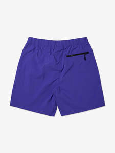 Men Solid Purple Shorts Mid Waist Elastic Closure Casual Wear Breathable Fabric Loose-Fit <b>Knee</b>-Length Shorts Vibrant Streetwear - Product Image 5