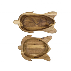 Plato de Acacia en forma de piña más vendido 20x9cm/cuenco de madera redondo Natural/cuchara de madera con mango largo/utensilios de cocina de madera - Product Image 6