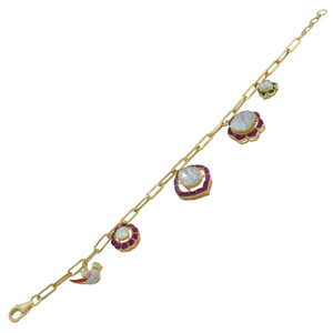 Pulsera con Dijes Bloomsong, Elegante Pulsera con Dijes de Inspiración Floral con Delicados Dijes con Temática de Flores, Artesanía de Primera Calidad - Product Image 2