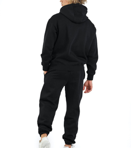 Men's Hooded Fleece Tracksuit Set Regular Fit Color Blocking Streetwear Winter Heavyweight <b>Sweat</b> <b>Suit</b> - Product Image 2
