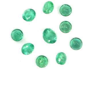 Esmeraldas naturales de Zambia calibradas, redondas de 4.5 mm, piedras preciosas facetadas sueltas para la fabricación de joyas, listas para usar. - Product Image 3