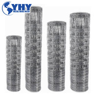 Malla de Alambre Galvanizado de 12.5 Gauge y 47 Pulgadas x 330 Pies con Junta Articulada para Cercas de Campo, Ganado, Ovejas, Cabras y Granjas