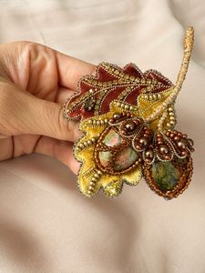 MD HANDICRAFTS Luxury Handmade Embroidery Brooch with <b>Sparkling</b> Beads Pearls Sequins for Children's & Women's Wedding Occasions - Product Image 1