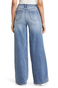 Pantalon en jean extensible personnalisé pour femme, couleur bleue, style vintage, coupe crayon respirante, grandes tailles, délavage foncé - Vente en gros - Product Image 3