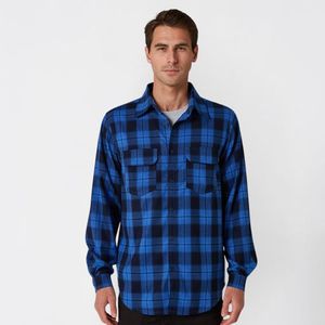 Camisa de Franela de Algodón Tejida Transpirable de Manga Larga Lisa y Ajustada para Hombre, Estilo Casual, Venta al por Mayor 2026 - Product Image 1