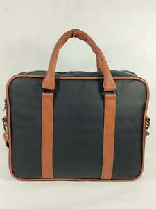 Bolso Mensajero Premium para Portátil de Viaje, con Detalles en Cuero PU, Asas Dobles, Correa de Hombro Ajustable y Bolsillo Frontal con Cremallera, para Oficina - Product Image 5