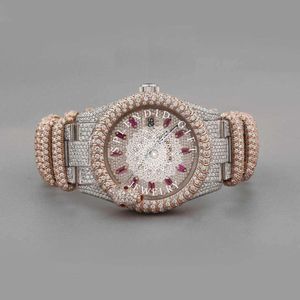 Reloj de Lujo Shendiquan con Diamantes para Hombre, Caja Plateada con Moissanita de 28 mm, Movimiento Analógico de Cuarzo ETA, Esfera de Cristal de Zafiro, Resistente al Agua 10 m - Product Image 6
