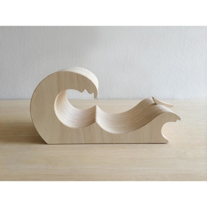Porte-livres en bois uniques, design boucle incurvée, faits à la main, paire de supports pour bibliothèque, bureau et décoration contemporaine - Product Image 6