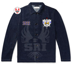 Sigma Gamma Rho Sorority Embroidery Women Denim Jeans Jacket | ZPB Sorority Embroidered Women Distressed Denim Jean Jackets - Product Image 4