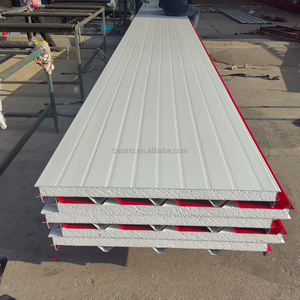 Kho cách nhiệt Polyurethane lợp kim loại vật liệu xây dựng hiện đại EPS Tấm bánh sandwich - Product Image 3