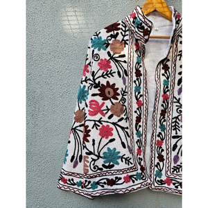 เสื้อแจ็คเก็ตผ้าฝ้าย 100% ผ้า TNT ปักลายดอกซูซานี พร้อมซับในผ้าฝ้าย เสื้อแจ็คเก็ตสำหรับงานปาร์ตี้สำหรับผู้หญิง ของขวัญสำหรับเธอ - Product Image 2