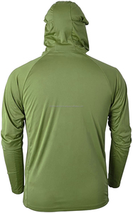 Chemise de protection solaire à manches longues pour homme – Sweat à capuche léger UPF 50+ pour la pêche et les activités de plein air avec masque facial et design à trous pour les pouces - Product Image 6