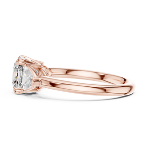 Rose Gold Plated 925 Sterling Silver Moissanite <b>Diamond</b> <b>Ring</b> Wholesale Jewelry Supplier OEM Factory - Product Image 2