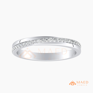 925 Sterling <b>Silver</b> Slim Moissanite Wedding Band Lab Grown Diamond <b>Eternity</b> <b>Ring</b> Fine Jewelry for Women - Product Image 5
