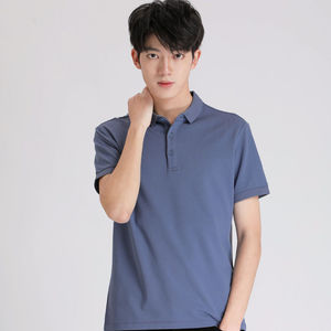 Chemise Homme Vert Olive à Manches Courtes, Couleur Unie, Tissu Tricoté Décontracté, Coupe Classique, Boutons sur le Devant, Style Preppy, Séchage Rapide - Product Image 4