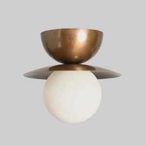 โคมไฟเพดานทองเหลืองทรงกลมทันสมัยสำหรับตกแต่งภายในบ้าน ห้องนั่งเล่น - Product Image 3