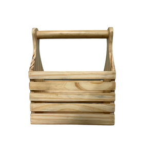 Rustic Pine Wood Rectangular Standing Cutlery Stand for <b>Kitchen</b> <b>Storage</b> Handmade Durable Multifunctional Holder Spoons Forks - Product Image 5